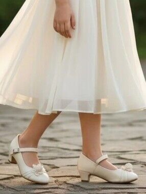 Jolene Mary Janes with Heel Off -White Girl